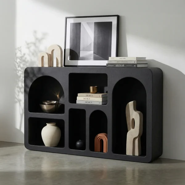 Bogen Medium Black Geometric Sideboard