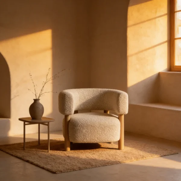 Oslo Bouclé Nordic Armchair